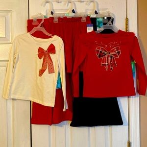 365KIDS from Garanimals girls 5 piece bundle; 2 shirts, 2 pants & 1 skirt; sz: 5
